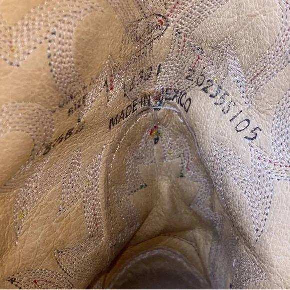 🚫SOLD🚫 Vtg Justin Boots 2toned suede leather midcalf ladies cowboy boots 8.5B - Picture 13 of 14